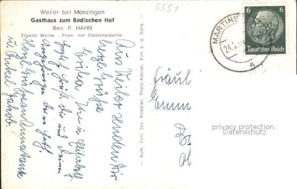 Weiler Monzingen Gasthaus zum Badischen Hof – Bild 2