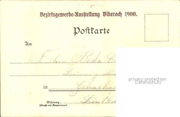 Beuron Donautal Benediktiner-Erzabtei Litho Bezirksgewerbe-Ausstellung-Biberach – Bild 2