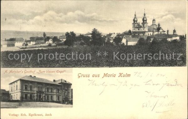 Maria Kulm Chlum Svate Mari Kirche Gasthof Zum blauen Engel