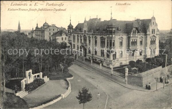 Leitmeritz Litomerice Nordboehmen Parkstrasse Elisenheim Kaiser-Franz-Josef-Jubi