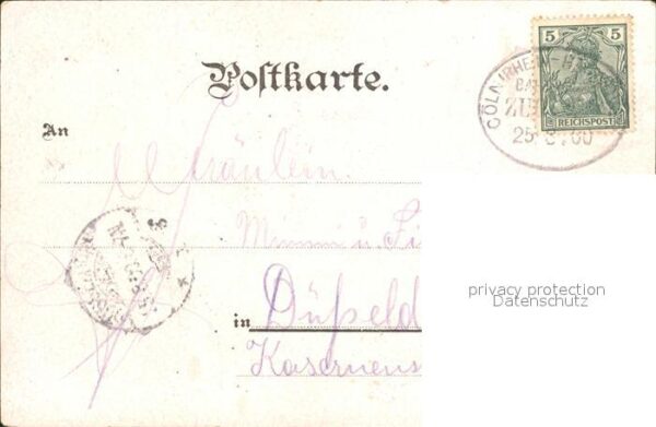 Essen Ruhr Kreuzeskirche Krupp-Denkmal Alfredusbad Litho Bahnpost-Stempel – Bild 2