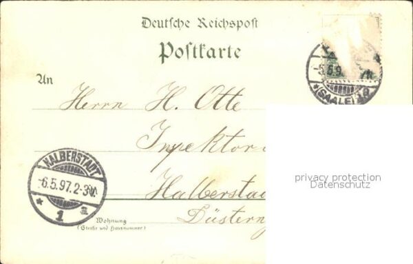 Halle Saale Universitaet Theater Frankesche Stiftung Bahnhof Litho – Bild 2