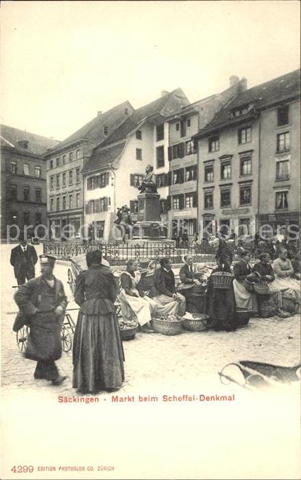Bad Saeckingen Markt Scheffel-Denkmal