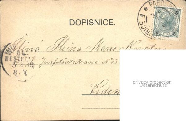 Pardubice Pardubitz Zelene predmesti Litho – Bild 2