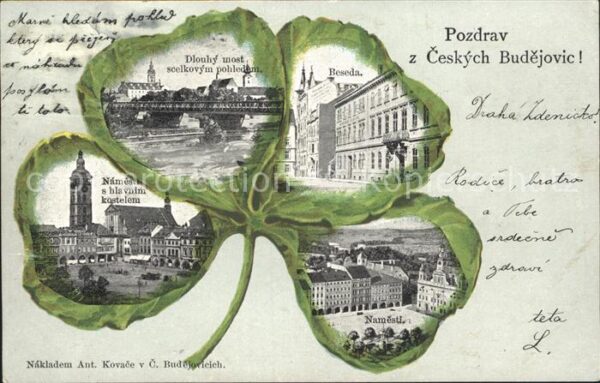 Kleeblatt-Litho Dobra Voda u Ceskych Budejovic Beseda Namesti