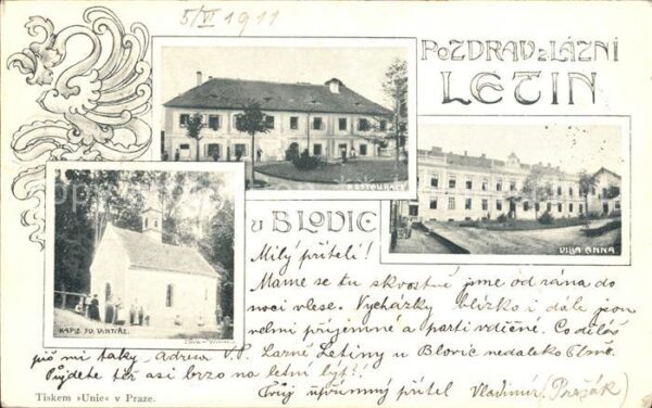 Lazne Letiny Bad Lettin Restaurace Villa Anna Kaple svateho Vintire