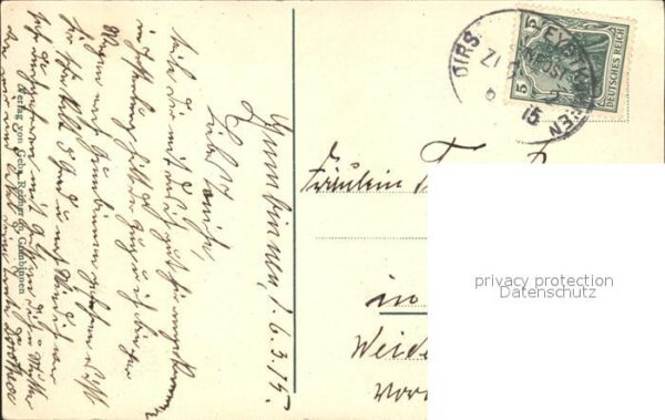 Gumbinnen Ostpreussen Gussew Haus Ruine Bahnpost-Stempel – Bild 2