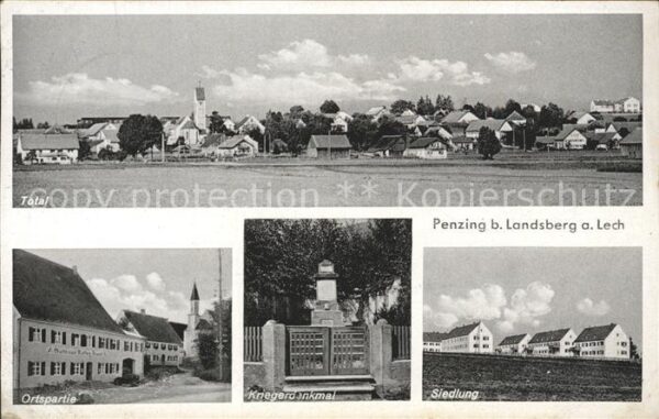 Penzing Auerbergland Kriegerdenkmal Siedlung Ortspartie