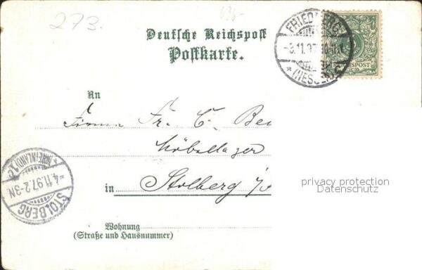 Friedberg Hessen Roter Turm Katholische Kirche Mathildenstift Gedicht Litho – Bild 2
