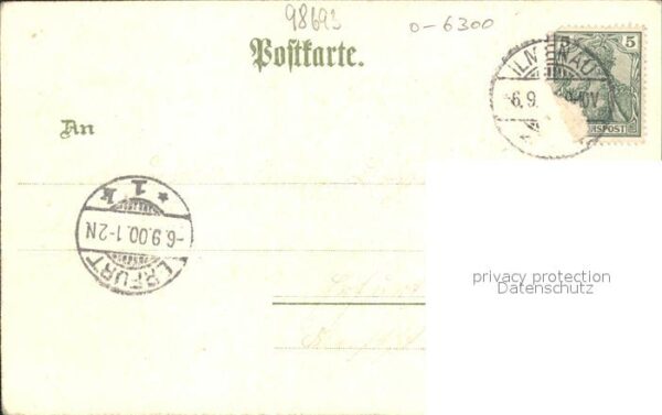 Bad Ilmenau Panorama vom Schlackenberg Litho – Bild 2