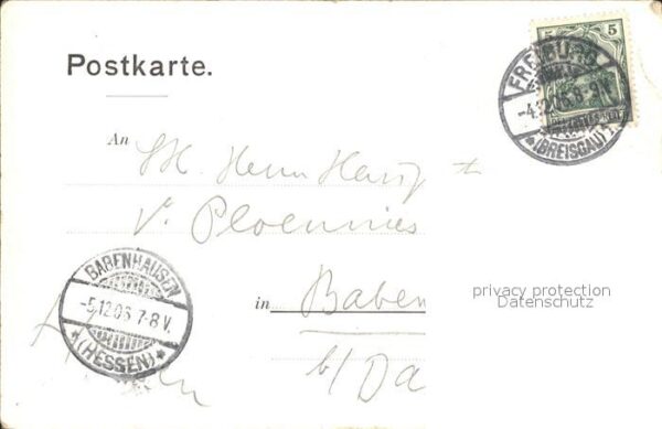 Freiburg Breisgau Offizier-Casino 5.-Bad.-Feldartillerie-Regiments-No.-76 – Bild 2