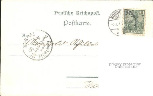 Norderney Nordseebad Kaiser-Wilhelm-Denkmal Litho – Bild 2