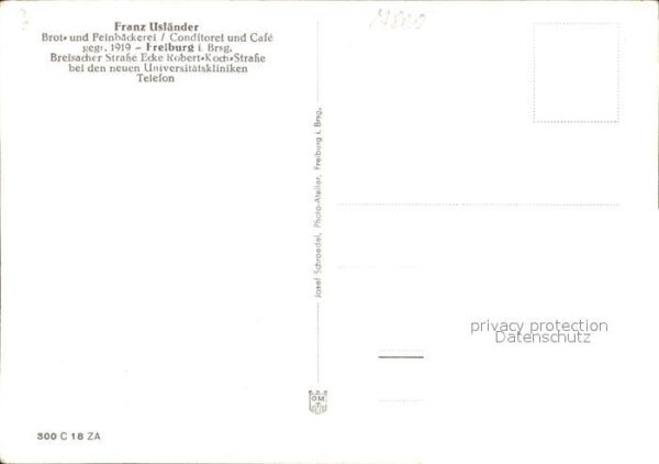 Freiburg Breisgau Baeckerei-Konditorei-Cafe Franz Uslaender – Bild 2