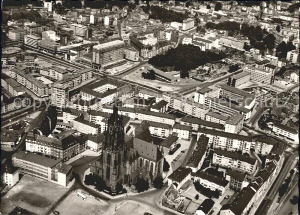 Frankfurt Main Dom Innenstadt Fliegeraufnahme