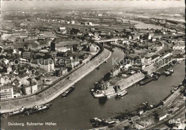 Duisburg Ruhr Ruhrorter Haefen Fliegeraufnahme