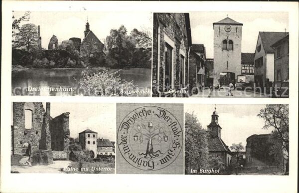 Dreieichenhain Burgweiher Obertor Ruine Untertor Burghof