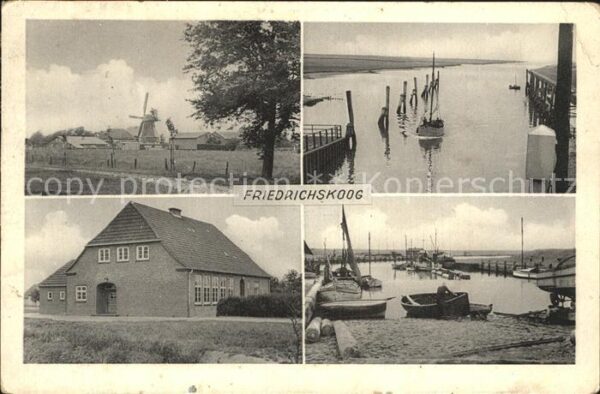 Friedrichskoog Nordseebad Windmuehle Hafen