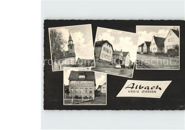 Albach Fernwald Kirche Strassenpartien Schule