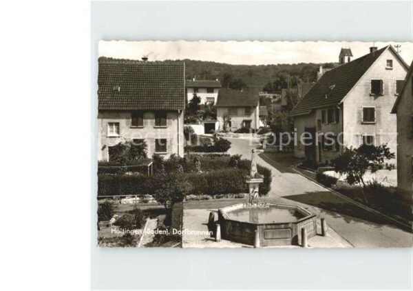 Haltingen Dorfpartie Brunnen