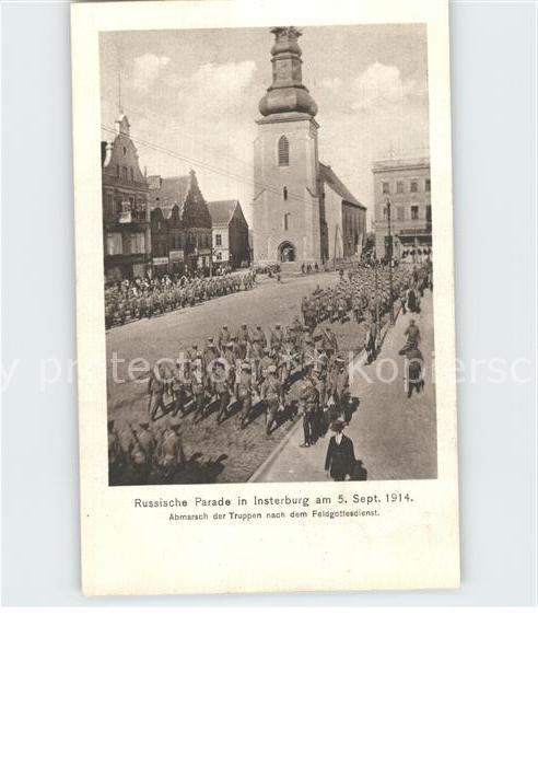 Insterburg Tschernjachowsk Russ Parade Sept 1914 Abmarsch der Truppen