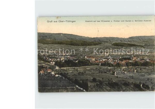 Obertuellingen Blick auf Wiesental und Riehen vom Garten zur Schoenen Aussicht