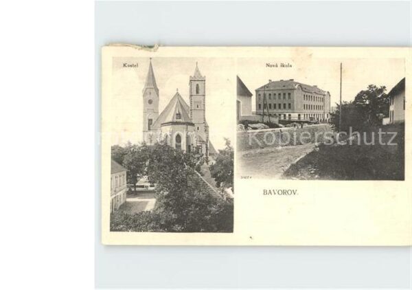 Bavorov Barau Kostel Nova skola