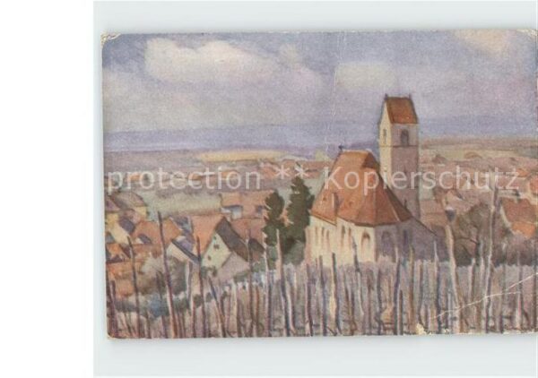 Haltingen Markgraefler Bauerndorf Aquarell