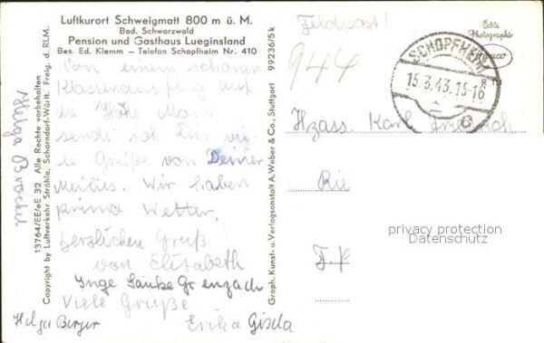 Schweigmatt Hohe Moehr Fliegeraufnahme Pension Lueginsland NZ3 – Bild 2