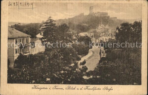 Koenigstein Taunus Blick von der Frankfurter Strasse