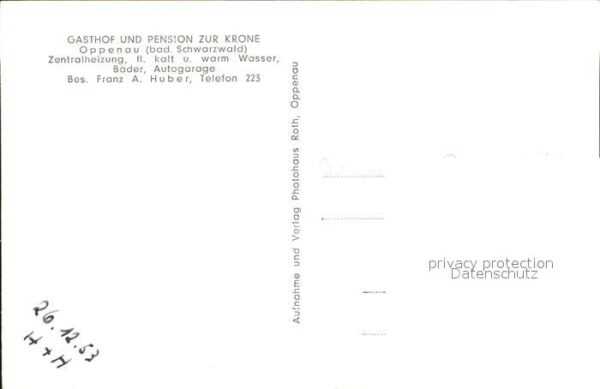 Oppenau Gasthof Pension Zur Krone – Bild 2