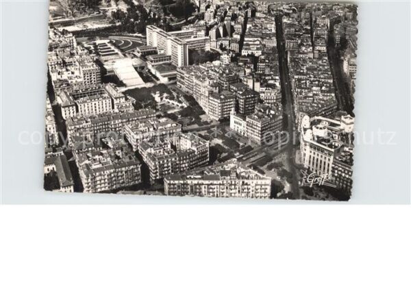 Alger Algerien Vue aerienne Place Georges Clemenceau Boulevard Laferriere et rue