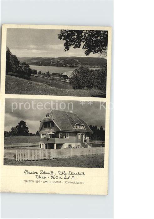 Titisee mit Pension Schmitt Villa Elisabeth