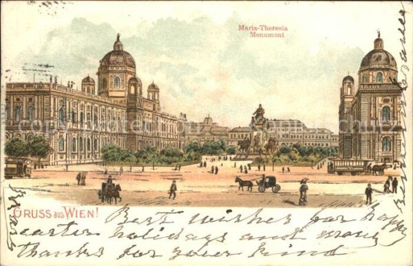 Wien Maria Theresia Monument Pferdekutschen