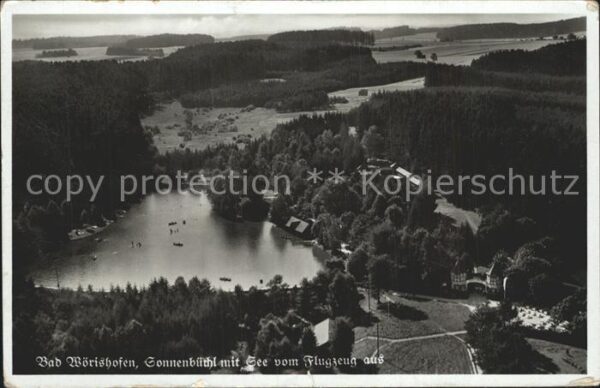 Bad Woerishofen Sonnenbuechl mit See Fliegeraufnahme