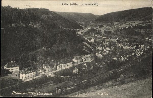 Calw Ortsansicht mit Hoeherer Handelsschule