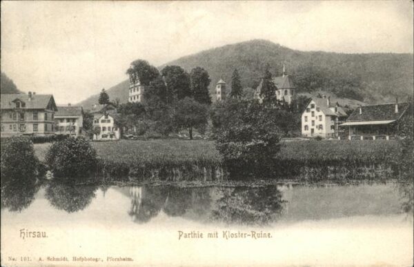 Hirsau Partie an der Nagold mit Kloster Ruine