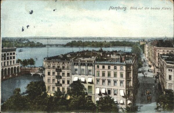 Hamburg Blick auf die Alster