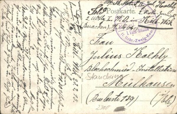 Wik Kasernen mit Exerzierplatz Feldpost – Bild 2
