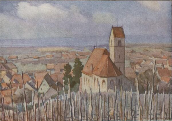 Haltingen nach Aquarell von Max Brombacher