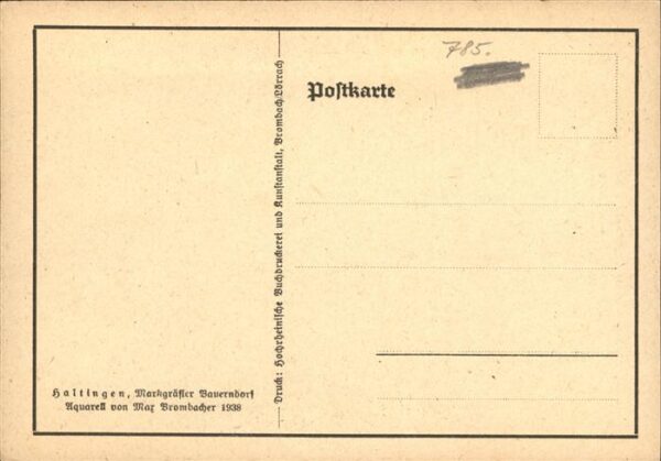 Haltingen nach Aquarell von Max Brombacher – Bild 2