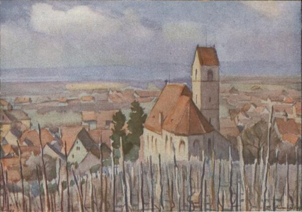 Haltingen nach Aquarell von Max Brombacher
