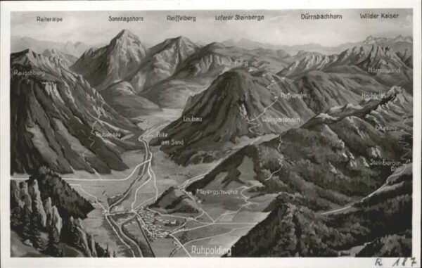 Ruhpolding Panoramakarte Reiteralpe Loferer Steinberge Wilder Kaiser