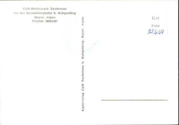 Ruhpolding Cafe Restaurant Taubensee Rauschbergbahn – Bild 2