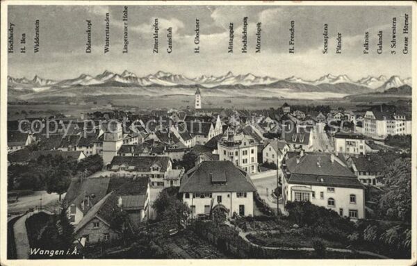 Wangen Allgaeu Bergpanorama