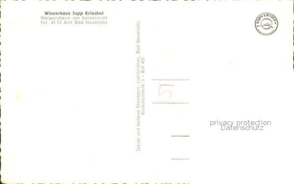 Walporzheim Winzerhaus Jupp Kriechel Trompete – Bild 2