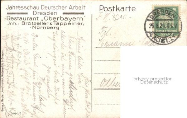 Dresden Restaurant Oberbayern Jahresschau Deutscher Arbeit – Bild 2