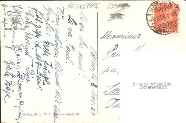 Heidelberg Neckar Liederkarte Alte Burschen herrlichkeit – Bild 2