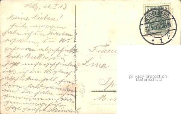 Heidelberg Neckar Panoramakarte Odenwald-Gebirge – Bild 2