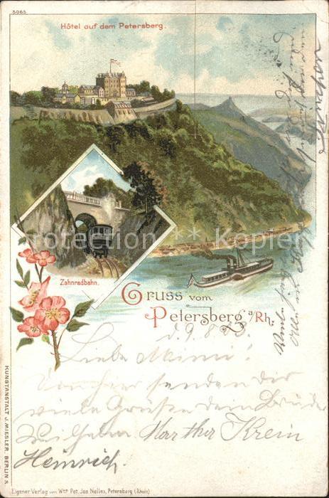 Petersberg Koenigswinter Hotel auf dem Petersberg Zahnradbahn Dampfer
