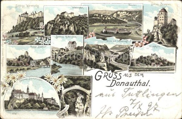 Donautal Schloss Bronnen Schloss Sigmaringen Werenwag